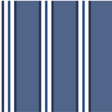 blue and white striped wallpaper with a white central stripe. 