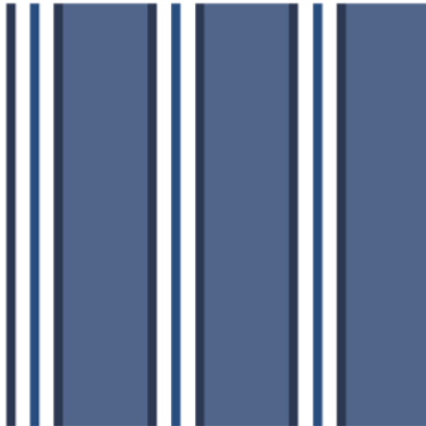 blue and white striped wallpaper with a white central stripe. 