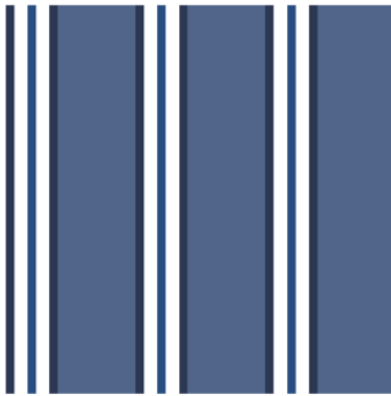 blue and white striped wallpaper with a white central stripe. 
