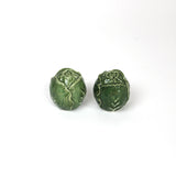 a pair of cabbage leaf salt and pepper shakers from madcap cottage