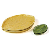 Lemon and Leaf Plates, Set of 4