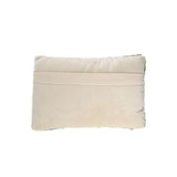 back hooked pillow with chick sitting on colorful Easter eggs design