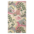 A yellow pink and green rug in a chinoiserie pattern called Old Peking from Madcap Cottage.