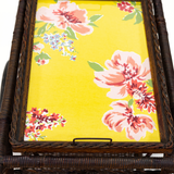 Vintage Bar Cart with Swans Island Removable Serving Tray