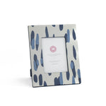 a 5' x 7' Blue Club house hand painted photo frame on a white background