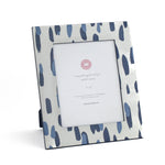 a 8' x 10' blue Club house hand painted photo frame on a white background