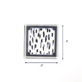 Club House Blue Square Acrylic Tray Medium with dimension of 8" H x 8" W.