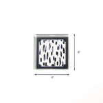 Club House Blue Square Acrylic Tray Small with dimension of 6" H x 6" W.