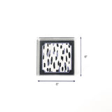 Club House Blue Square Acrylic Tray Small with dimension of 6" H x 6" W.