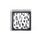 Club House Navy Blue Square Acrylic Tray, small. Club House is two shades of blue style brush strokes with a blue border.