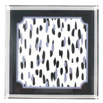 Club House Navy Blue Square Acrylic Tray, large. Club House is two shades of blue style brush strokes with a blue border.