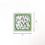 Club House Square Green Acrylic Tray Medium with dimension of 8" x 8".