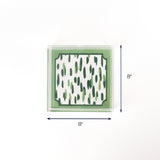 Club House Square Green Acrylic Tray Medium with dimension of 8" x 8".