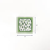 Club House Square Green Acrylic Tray (Small) with dimension of 6" x 6".