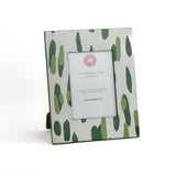 a 5' x 7' green Club house hand painted photo frame on a white background