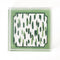 Medium Club House Meadow Green Square Acrylic Tray. Club House design is two colors of green style brush strokes with a green border.
