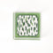 small Club House Meadow Green Square Acrylic Tray. Club House design is two colors of green style brush strokes with a green border.