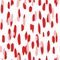 A pink and red brushstroke patterned wallpaper with abstract painted shapes on a white background.
