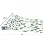 Clubhouse green paper table runner measuring 12 feet long and 19.5 inches wide.