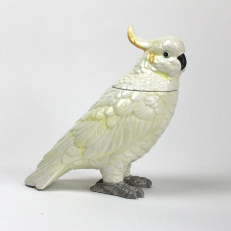 A white ceramic cockatoo from madcap cottage