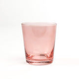 a colored drinking glasses in pink from madcap cottage