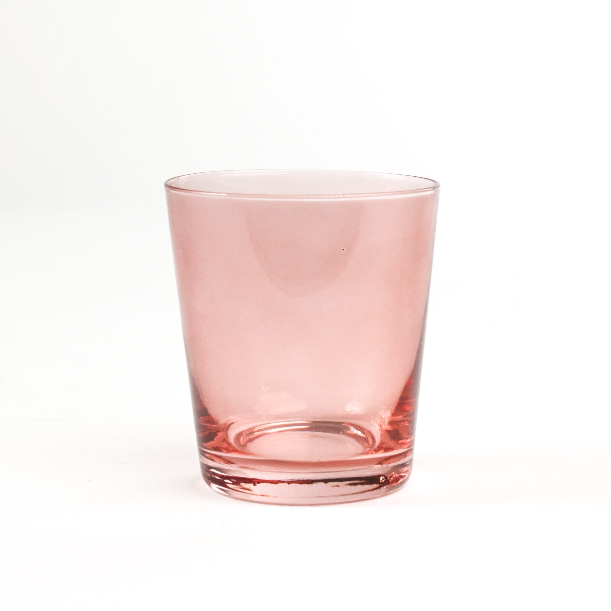 a colored drinking glasses in pink from madcap cottage