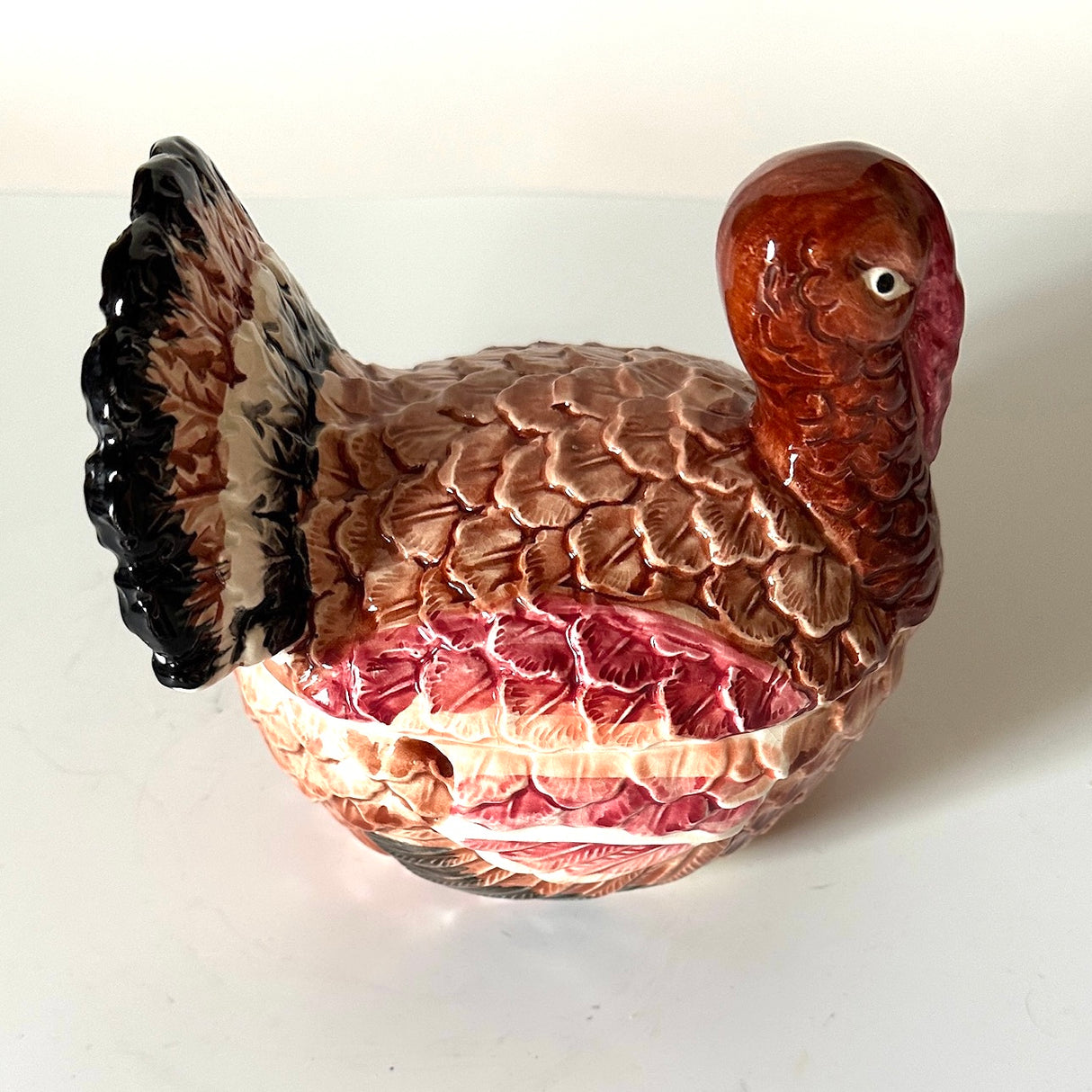Vintage Thanksgiving Tureen Small Ceramic Turkey Centerpiece