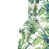 Vintage Jungle Road Palm Green Upholstered Wingback Chair