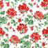 Geranium wallpaper featuring red geraniums on a white background.