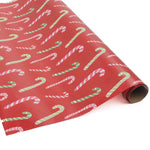 colorful candy cane christmas wrapping paper with colored candy cane motifs