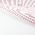 reverse of A pink accent rug with a daisies pattern on it