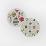 Darling Ornaments Round Paper Christmas Coasters