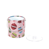 Darling Ornaments, a pink ice bucket decorated with ornament motifs