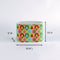 Colorful patterned christmas caddy with dimensions labeled on a white background