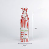 Be Naughty Save Santa the Trip Wine Bottle Bag – 14.25″ x 16″