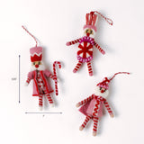 Felt Nutcracker Christmas Ornaments, Set of 3