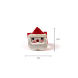 Santa face mini ornament napkin ring – 1.75" x 2.25"