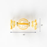 Yellow Glass Candy Ornament – 4.5" x 1.5"