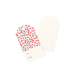 Dune Road gift tags featuring charming red floral stars, delicate blue accents, and personalized fields.