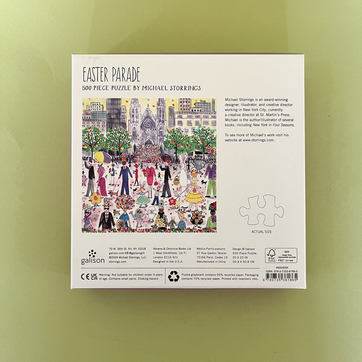 easter parade jigsaw puzzle box back