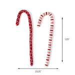 Soft Fabric Candy Cane Decorations 23.25" – Red & White Christmas Decor