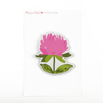 a flower-shaped spring paper place card designed by Madcap Cottage on a white background