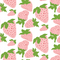 Strawberry fabric featuring large pink and red strawberries on a white background. 