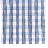 a Gin Lane Blue Gingham Paper Table Runner on a white background