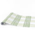 a Gin Lane Green Gingham Paper Table Runner on a white background