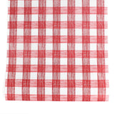 a Gin Lane Red Gingham Paper Table Runner on a white background