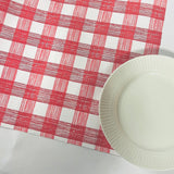 Gin Lane Red Gingham disposable Paper Table Runner