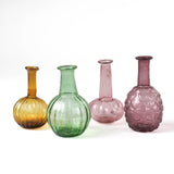 Colorful Blown Glass Bud Vases - Green