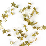 6' Sparkling Stars Christmas Garland - Gold