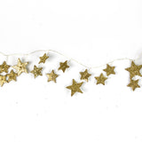 6' Sparkling Stars Christmas Garland - Gold